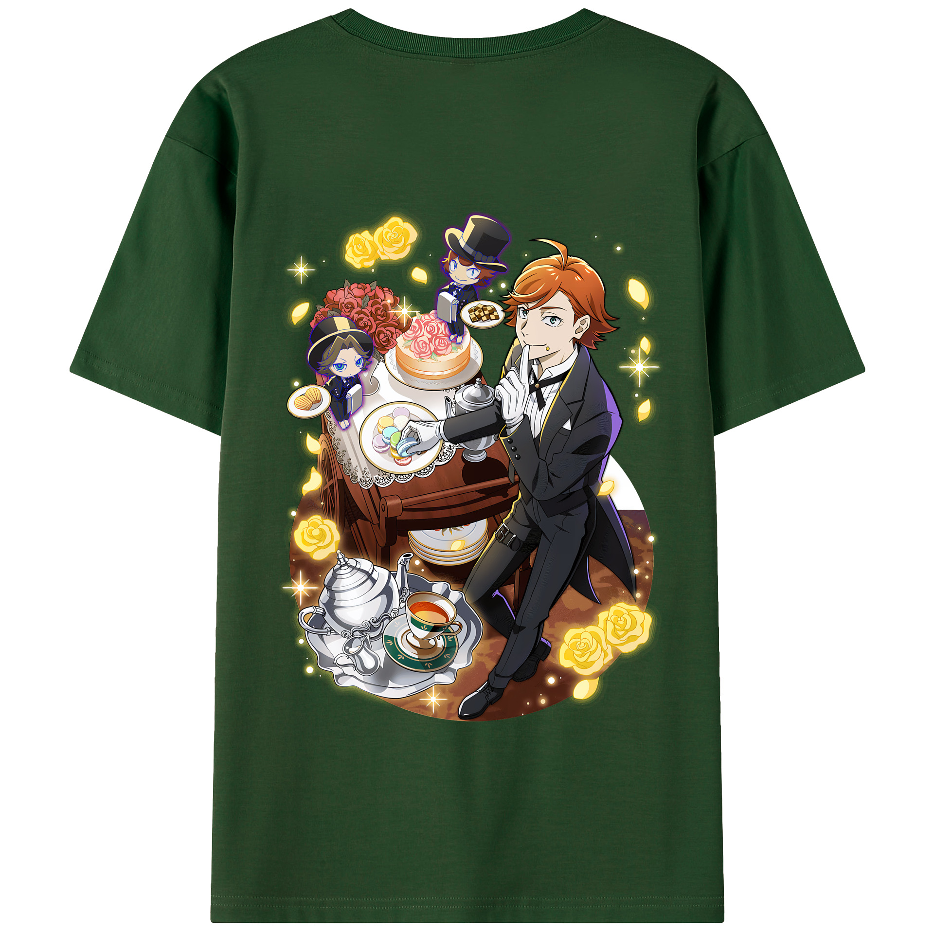 （画像用） 文豪ストレイドッグス Bungo Stray Dogs 綿100％半袖Tシャツ（背面プリント）